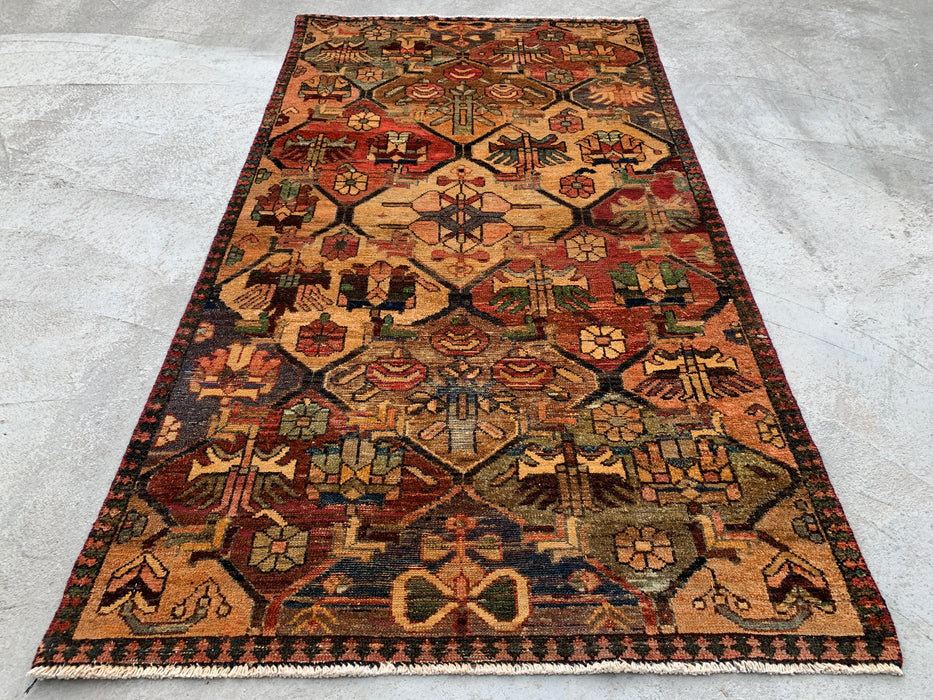 KBHM-1109 Hand-Knotted Persian Wool Rug – 5'6" x 3'3" Earth Tone Tribal Accent Rug