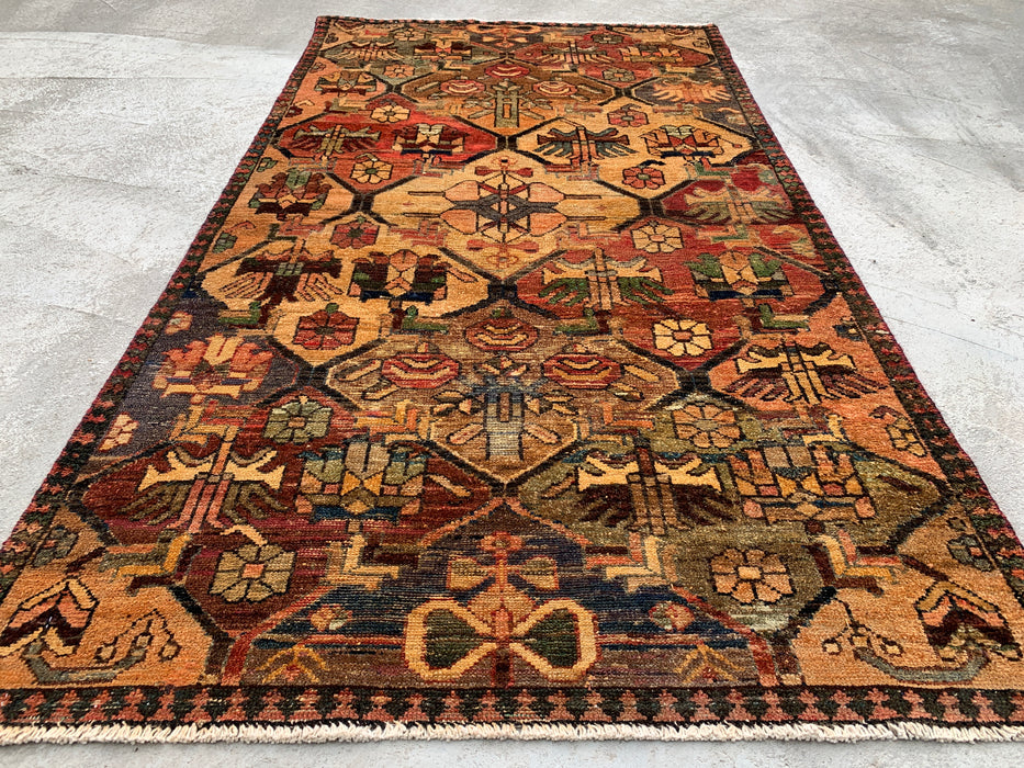 KBHM-1109 Hand-Knotted Persian Wool Rug – 5'6" x 3'3" Earth Tone Tribal Accent Rug