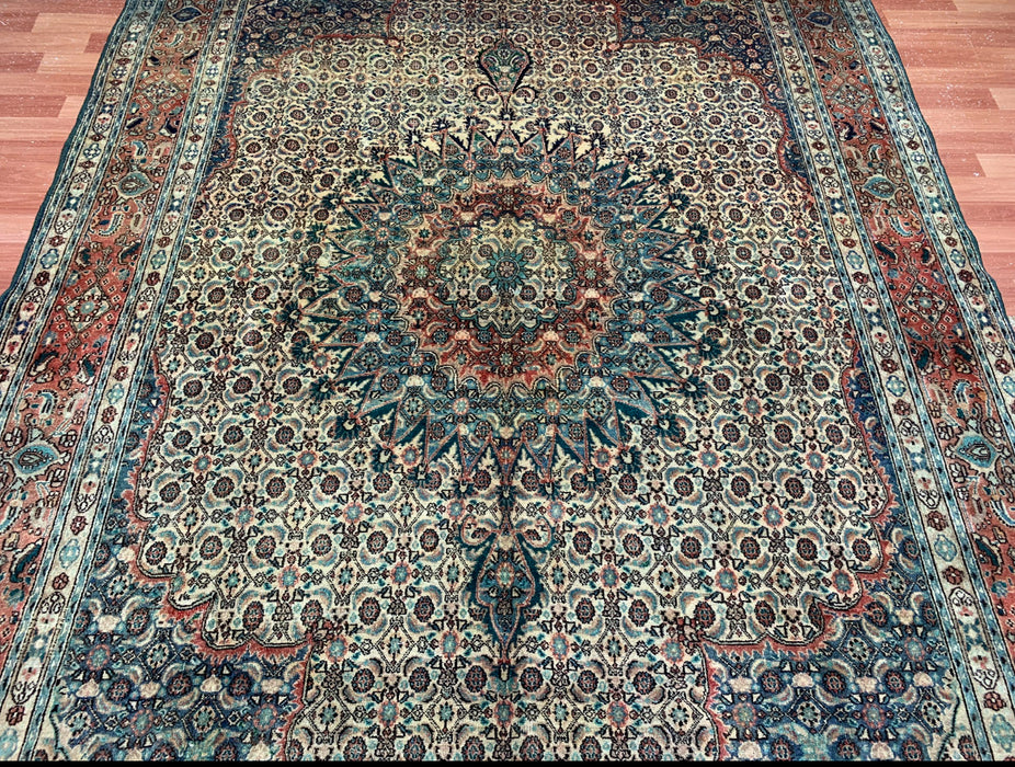 7'x10' Hand-Knotted Persian Teal/Multi Area Rug – KB Rugs 