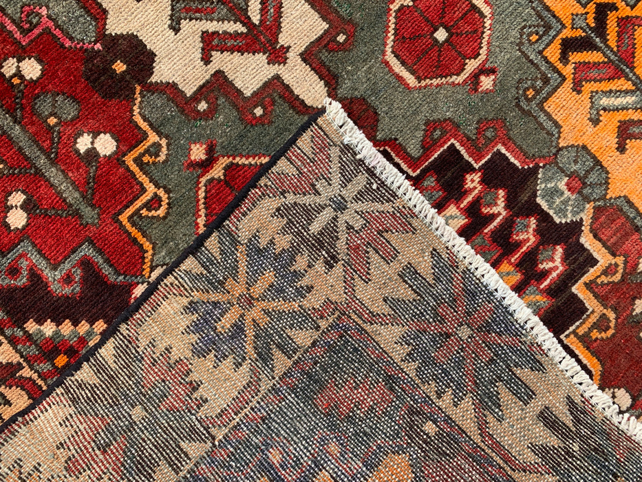 Hand-Knotted Persian Wool Rug 6'11 x 4'0 Gray Red Tribal Rug - KBHM-1110