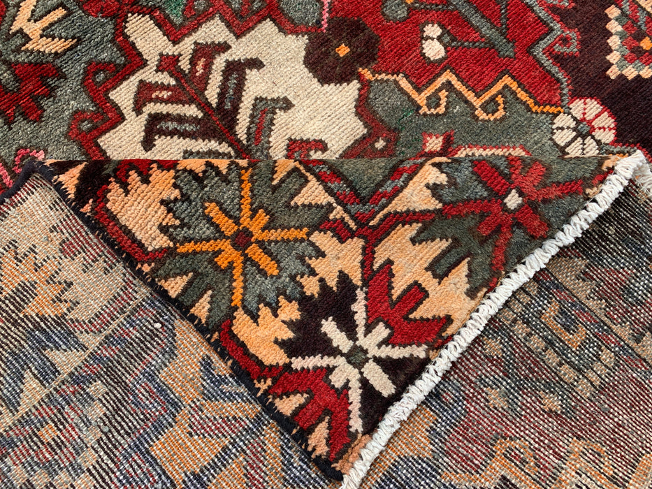 Hand-Knotted Persian Wool Rug 6'11 x 4'0 Gray Red Tribal Rug - KBHM-1110