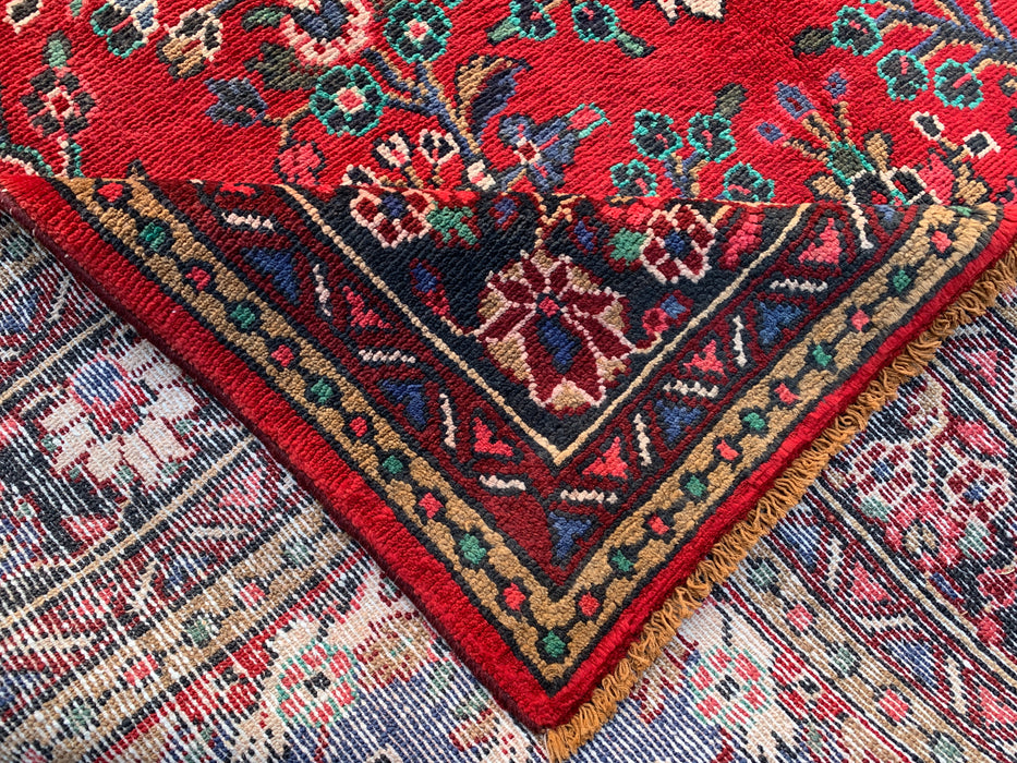 9'10 x 7'0 Red Blue Hand-Knotted Persian Wool Rug – KBHM-1122