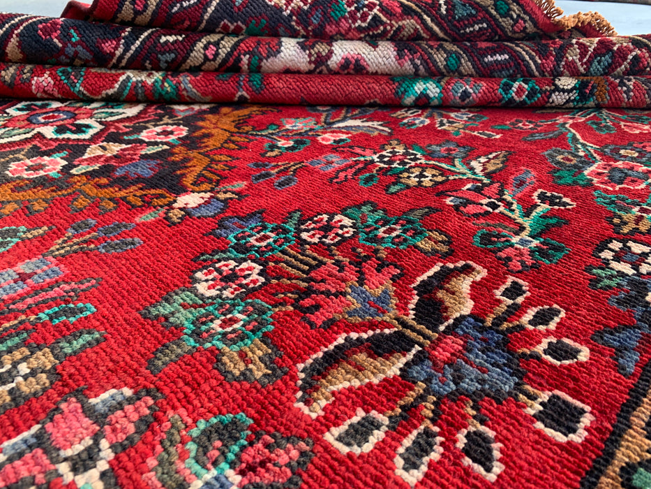 9'10 x 7'0 Red Blue Hand-Knotted Persian Wool Rug – KBHM-1122