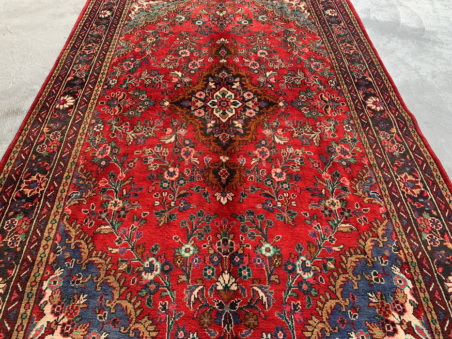 9'10 x 7'0 Red Blue Hand-Knotted Persian Wool Rug – KBHM-1122