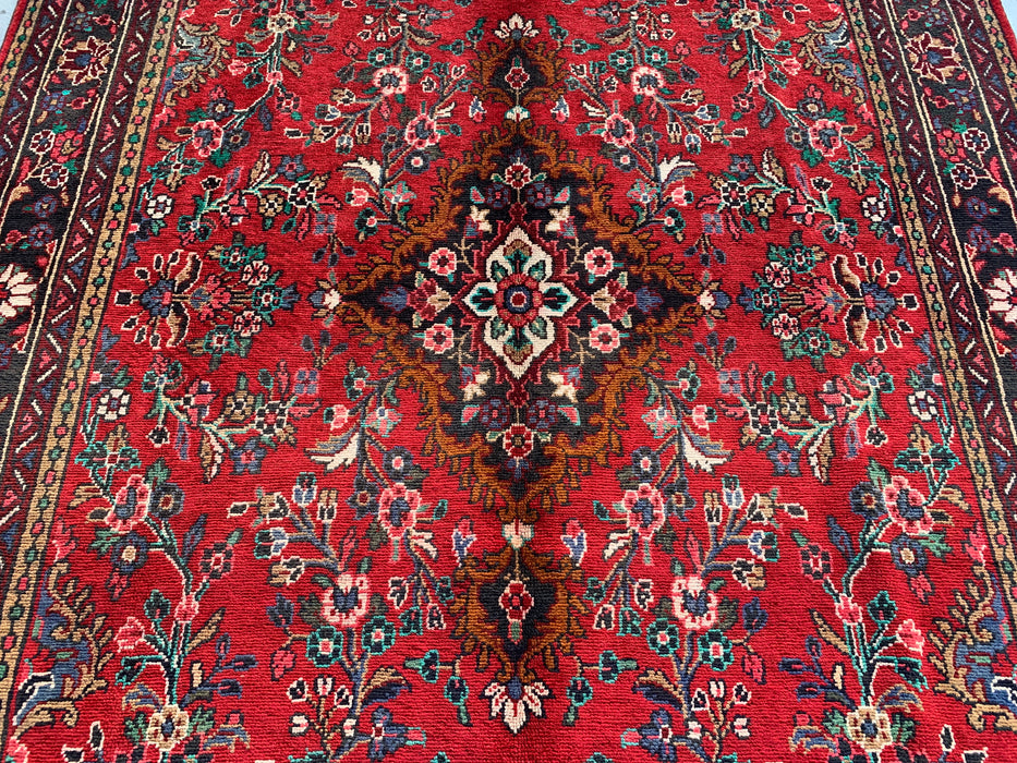 9'10 x 7'0 Red Blue Hand-Knotted Persian Wool Rug – KBHM-1122