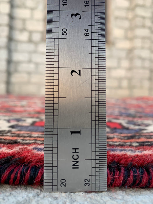 Hand-Knotted Persian Wool Rug 10'0 x 5'6 – Coral, Navy & Ivory | KBHM-1123