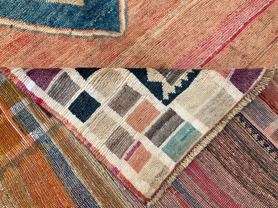 Hand-Knotted Persian Wool Rug 6'6" x 9'6" – Geometric Multicolor Area Rug KBHM-1134