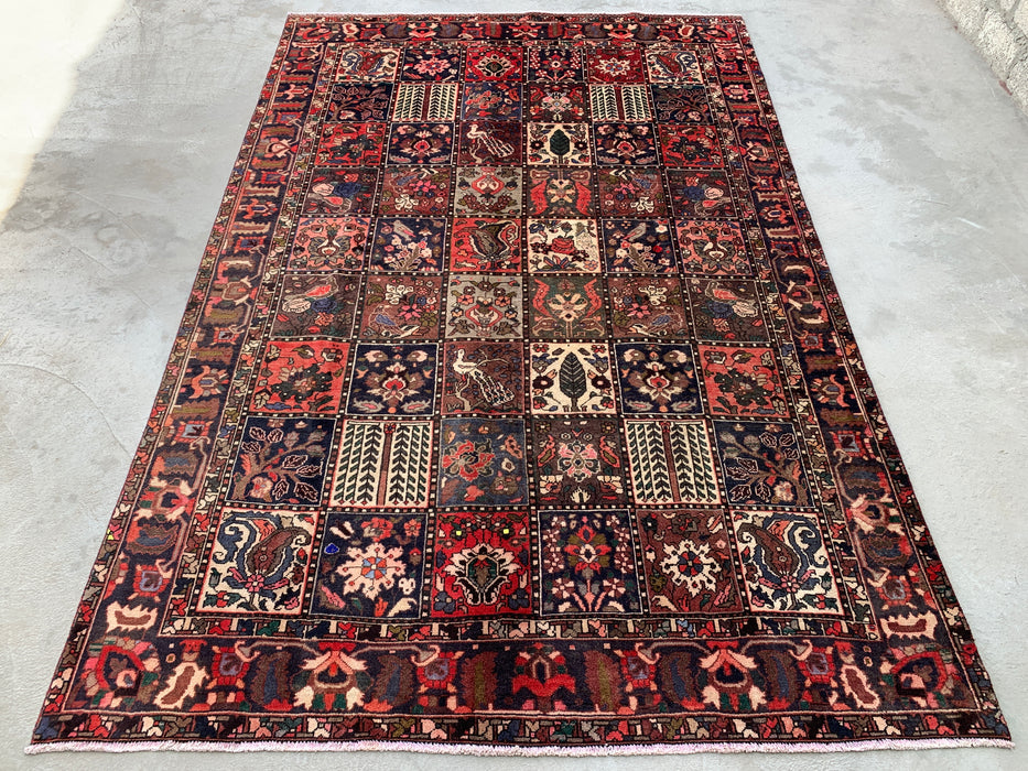 KBHM-1141 Hand-Knotted Persian Wool Rug – 10'1" x 6'8" Multicolor Garden Panel Area Rug
