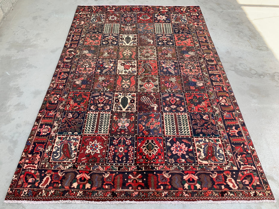 KBHM-1141 Hand-Knotted Persian Wool Rug – 10'1" x 6'8" Multicolor Garden Panel Area Rug