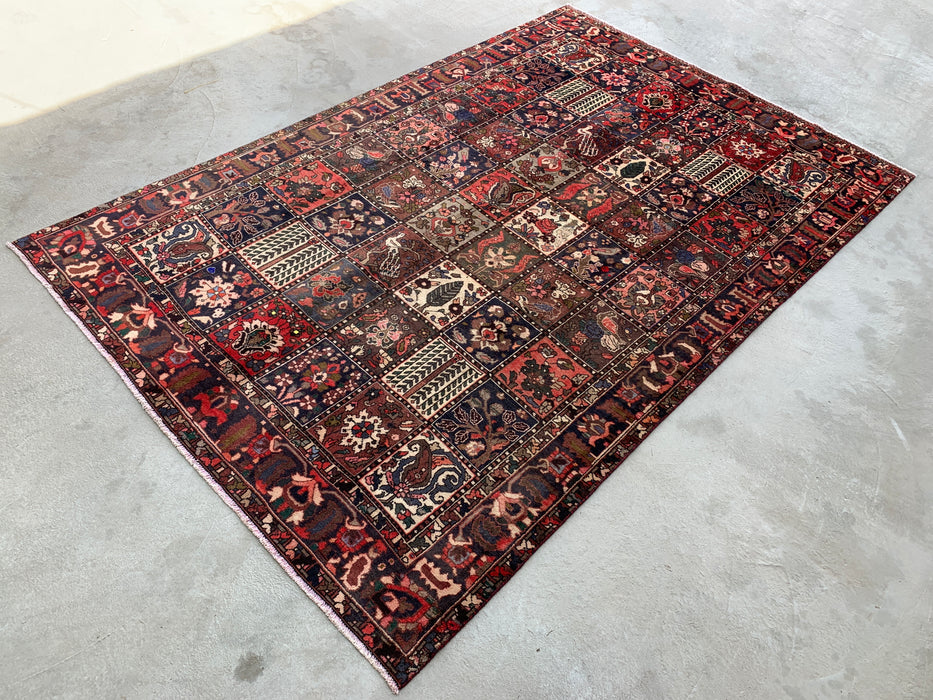 KBHM-1141 Hand-Knotted Persian Wool Rug – 10'1" x 6'8" Multicolor Garden Panel Area Rug