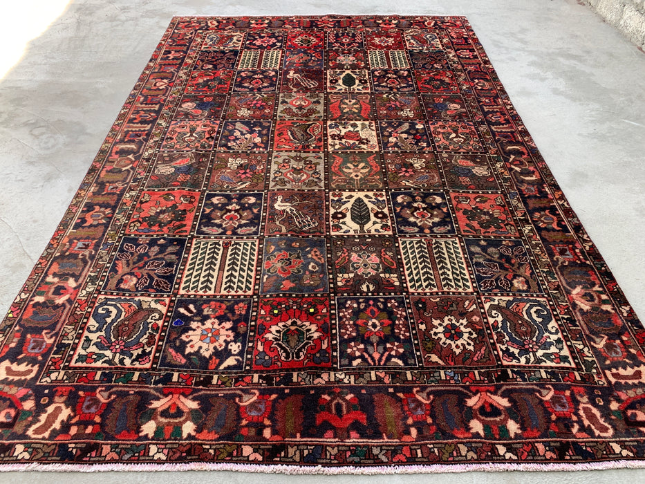 KBHM-1141 Hand-Knotted Persian Wool Rug – 10'1" x 6'8" Multicolor Garden Panel Area Rug