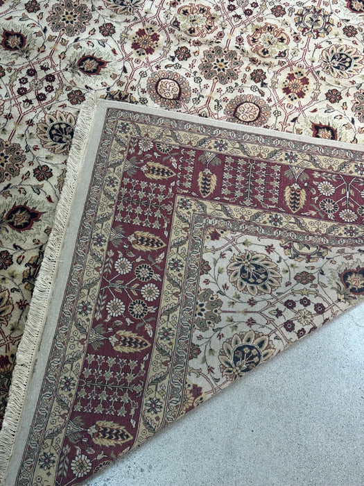 8’x10’ Hand-Knotted Persian-Style (Indo-Persian) Wool Area Rug- Multi/Red