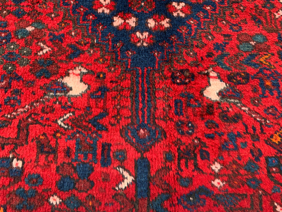 KBHM-1143 Hand-Knotted Persian Wool Rug – 10'2" x 6'2" Red, Navy & Ivory Traditional Medallion Area Rug