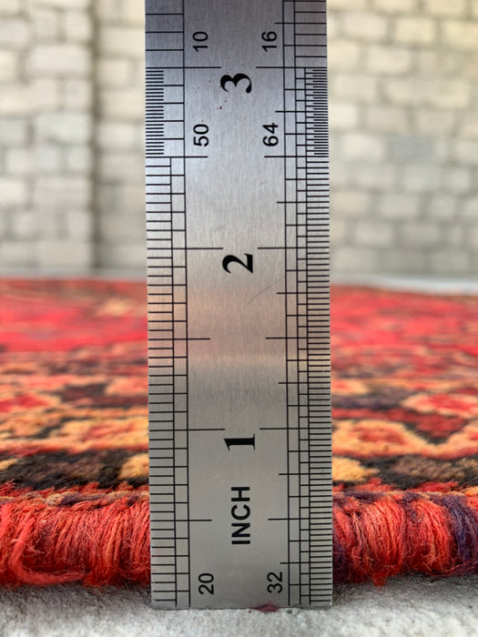 Hand-Knotted Persian Wool Rug 7'5 x 5'0 Red Tribal Medallion Area Rug - KBHM-1166