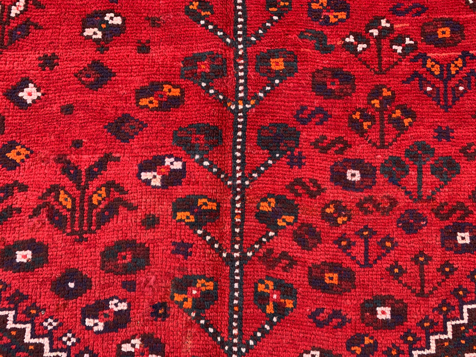 Hand-Knotted Persian Wool Rug 7'11 x 4'9 Red/Navy Tribal Area Rug - KBHM-1170