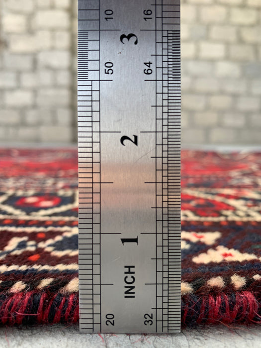 Hand-Knotted Persian Wool Rug 8'2 x 5'3 Red Tribal Medallion Area Rug - KBHM-1172