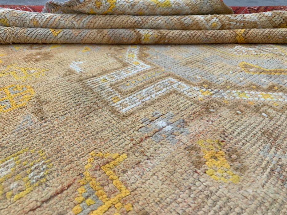 Hand-Knotted Persian Wool Rug 7'10 x 5'1 Beige, Ivory & Soft Yellow Tribal Medallion Area Rug - KBHM-1173