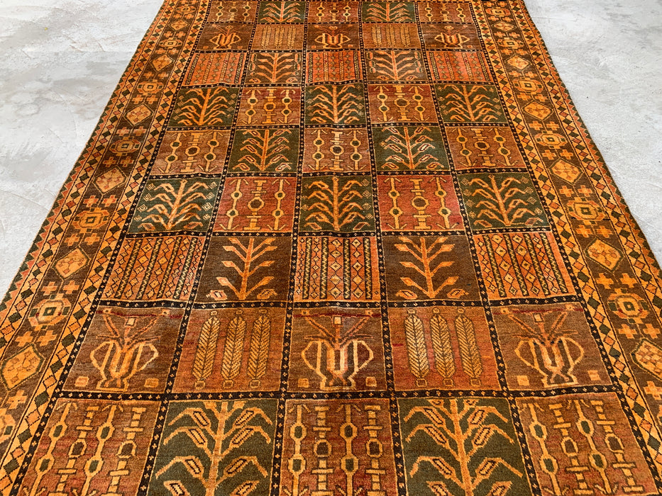 Handmade Persian Wool Area Rug 7x10 - Red Bakhtiari Persian Style Rug - Exact Size 10'2" x 6'7" - KBHM-1184