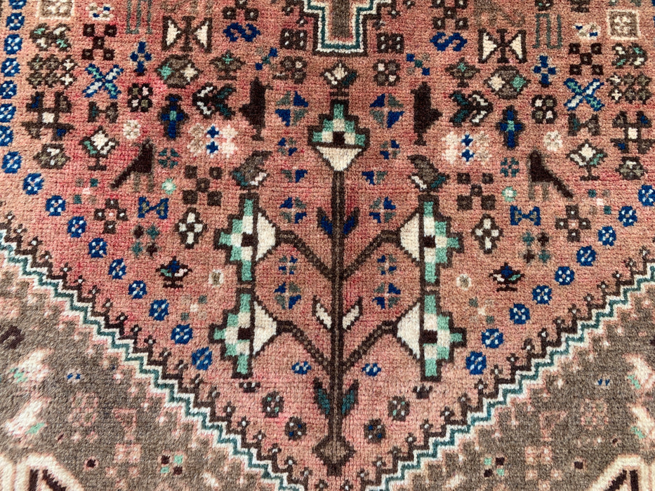 Hand-Knotted Persian Wool Rug 3'11 x 2'5 Blush, Taupe & Ivory Tribal Accent Rug - KBHM-1191