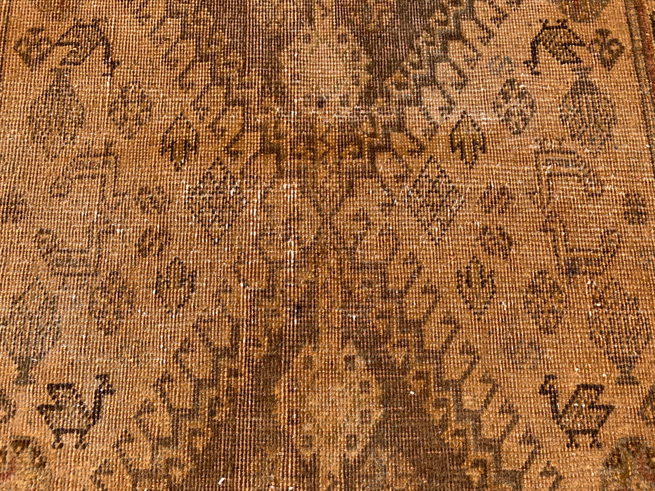 Vintage Persian Hand-Knotted Wool Runner Rug 5'10 x 2'7 Beige Brown KBHM-1194