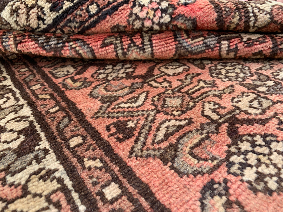 Hand-Knotted Persian Wool Rug - 2'11" x 1'10" - Pink, Brown & Ivory | KBHM-1196