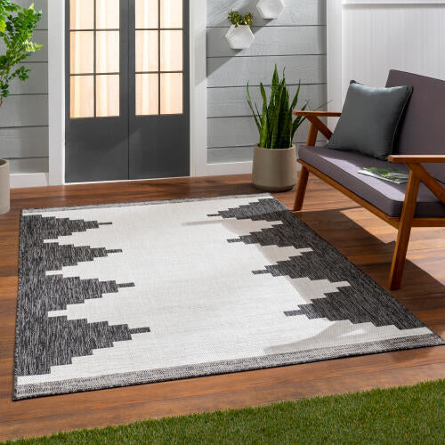 Livabliss  Eagean Machine Woven Rug — Charcoal / Ivory | EAG-2356