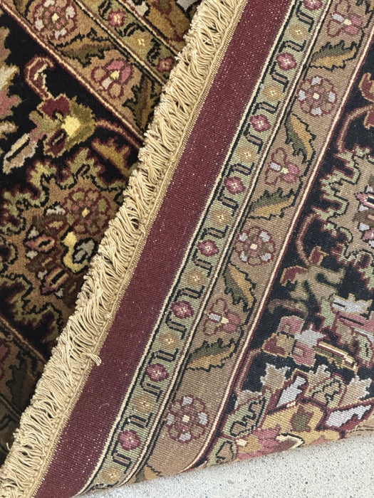 8’x10’ Hand-Knotted Persian-Style (Indo-Persian) Wool Area Rug- Multi/Red