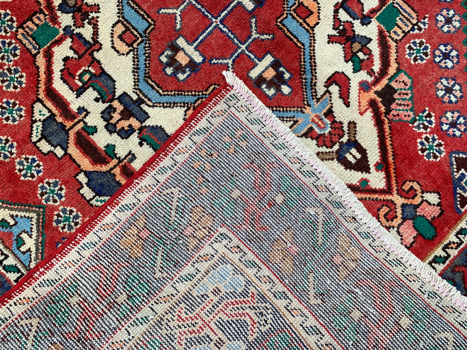 Hand-Knotted Persian Wool Runner Rug 10'1" x 4'11" - Red / Blue - KBHM-1201
