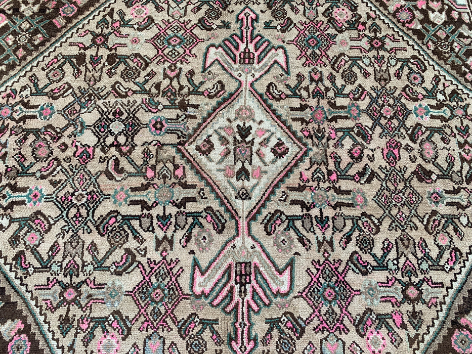KBHM-1209 Hand-Knotted Persian Wool Rug – 10'1" x 8'7" – Beige, Brown & Soft Pink