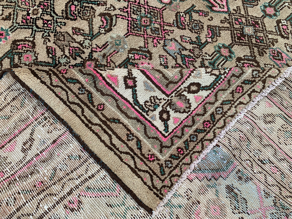 KBHM-1209 Hand-Knotted Persian Wool Rug – 10'1" x 8'7" – Beige, Brown & Soft Pink