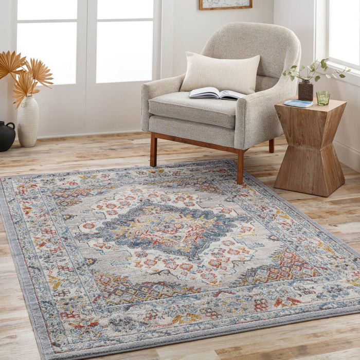 Ankara Machine Woven Rug — Gray / Ice Blue | AKR-2300