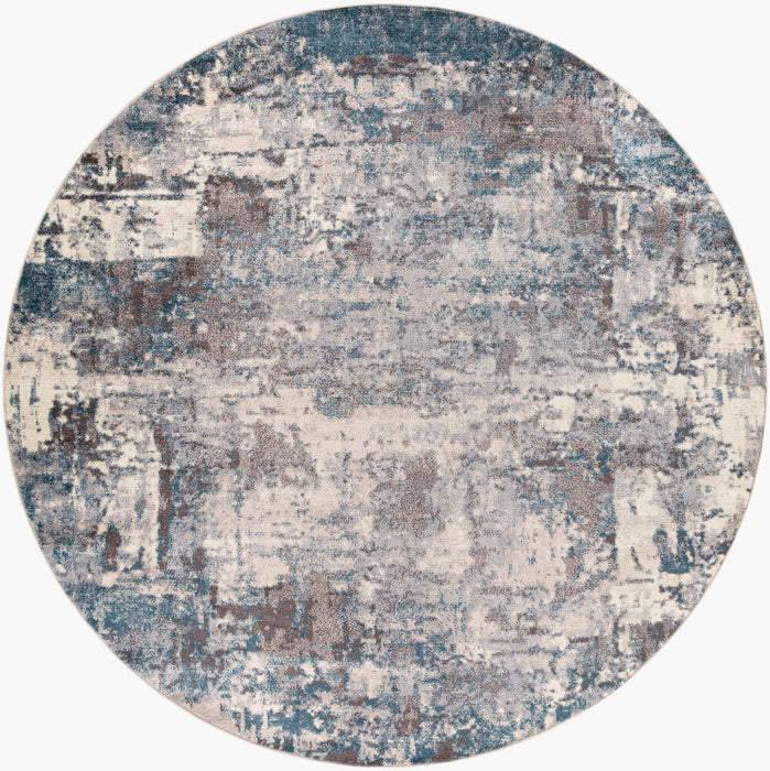 Ankara Machine Woven Rug — Beige / Teal | AKR-2307