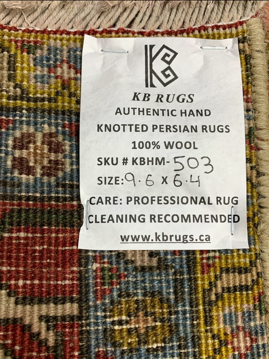 7'x10' Hand-Knotted Persian Navy/Multi Area Rug – KB Rugs 