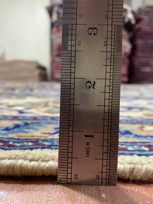 8'x10' Hand-Knotted Chobi Navy/Ivory Area Rug – KB Rugs