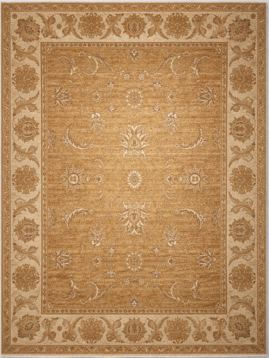 8'X10' Bamboo Silk Transitional Style Area Rug- Golden/Beige (Power-Loomed)