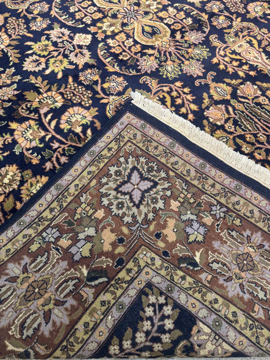 8’x10’ Hand-Knotted Persian-Style (Indo-Persian) Wool Area Rug- Multi/Brown