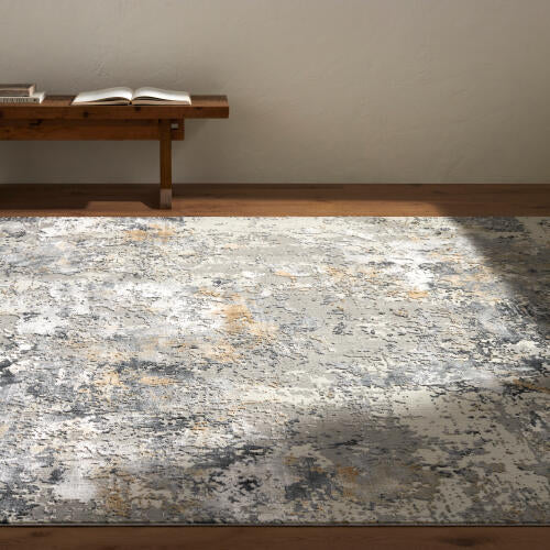 Ariel Handwoven PET Rug — White / Taupe | AIL-2301