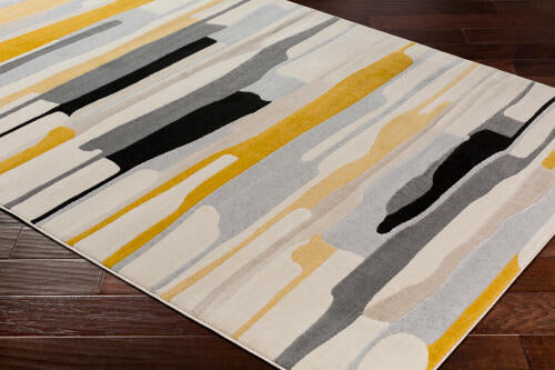 City Machine Woven Rug — Yellow / Gray Multi | CIT-2340