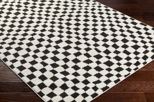 Livabliss Freud Machine Woven Rug — Ivory / Black | FEU-2302