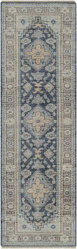 Reign Handmade Wool Rug — Navy / Taupe | REG-2309