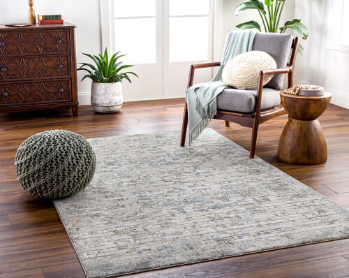 Livabliss Dresden Machine Woven Rug — Soft Teal / Taupe | DRE-2304