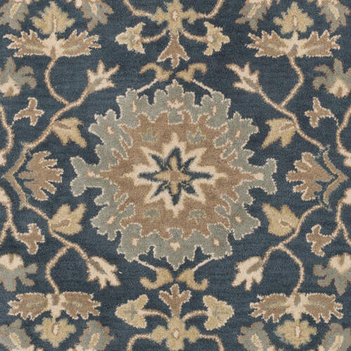 Caesar Handmade Wool Rug — Navy / Beige | CAE-1154