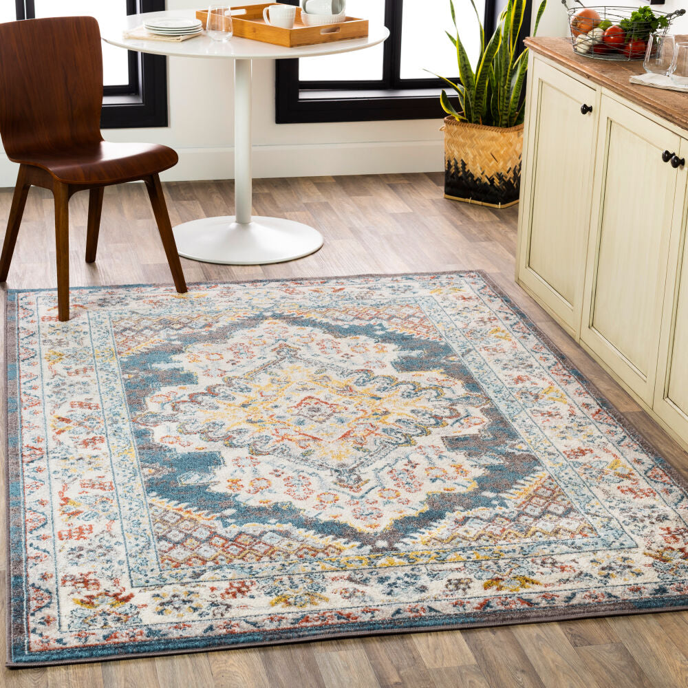 Ankara Machine Woven Rug — Ivory / Multi | AKR-2303 - colour & pattern