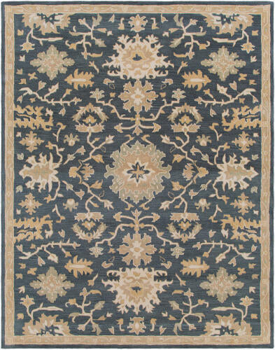 Caesar Handmade Wool Rug — Navy / Beige | CAE-1154 - performance