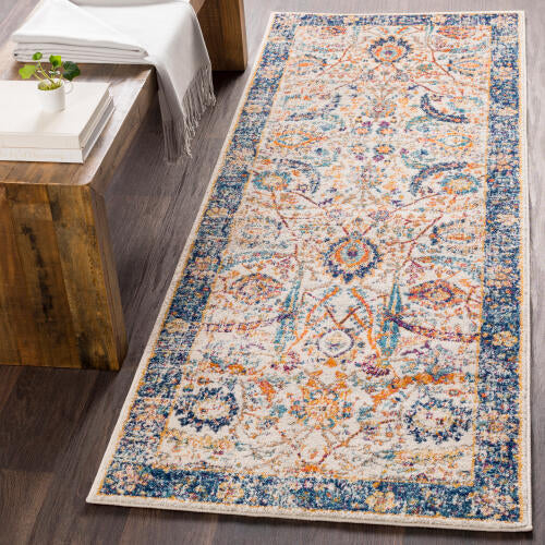 Livabliss  Harput Machine Woven Rug — Multi / Navy Border | HAP-1014 - colour & pattern