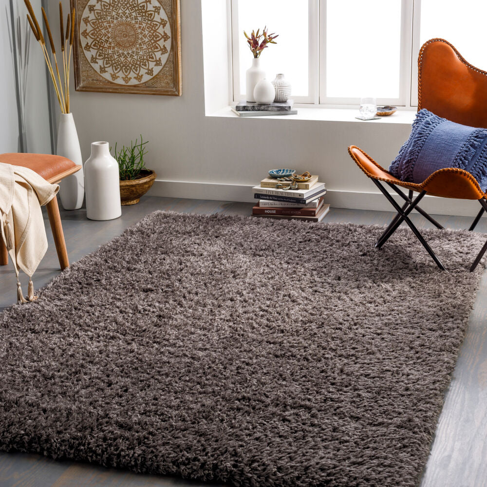 Angora Machine Woven Rug — Charcoal | ANG-2300 - colour & pattern