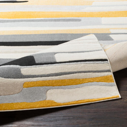 City Machine Woven Rug — Yellow / Gray Multi | CIT-2340