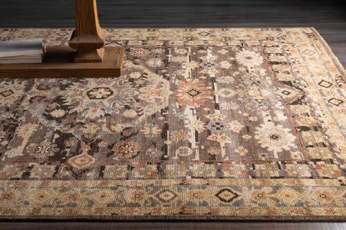 Cappadocia Handmade Wool Rug — Charcoal / Rust Multi | CPP-5029 - colour & pattern