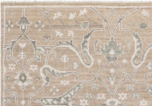 Almeria Hand Knotted Rug — Light Brown / Cream | ALM-2304 - construction