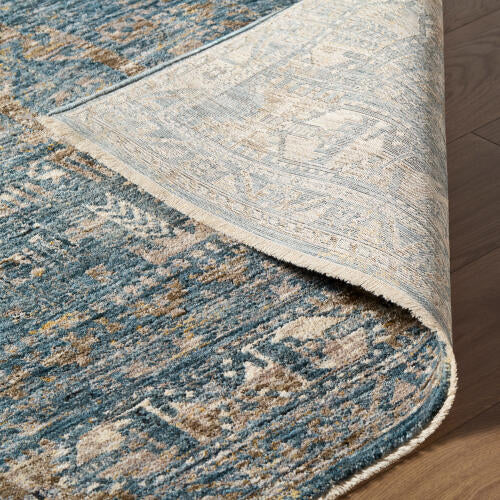 Livabliss Mirabel Machine Woven Rug — Denim / Camel | MBE-2301